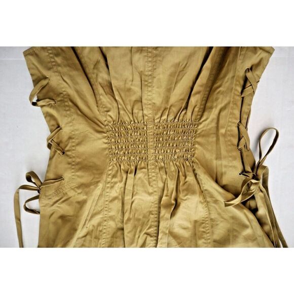 Derek Lam 10 Crosby Women's Sz 2 Amber Green Serena Lace Up Mini Dress - Picture 3 of 13